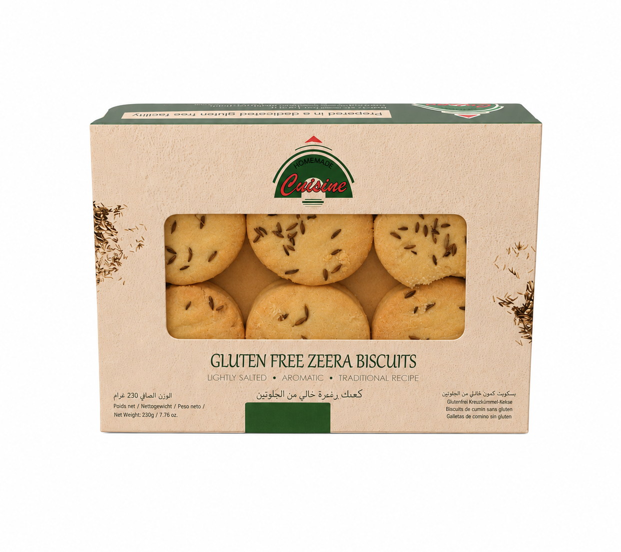Gluten Free Zeera Biscuits Front
